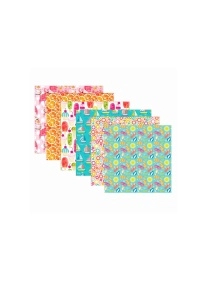 Бумага для скрапбукинга и декора "ОСТРОВ СОКРОВИЩ" Лето, цвет.рисов.бумага, 15*15см, самокл, 12л, 6 