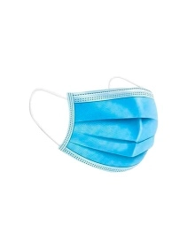Маска одноразовая бытовая 3-х слойная, с носовым фиксатором, 10 шт 