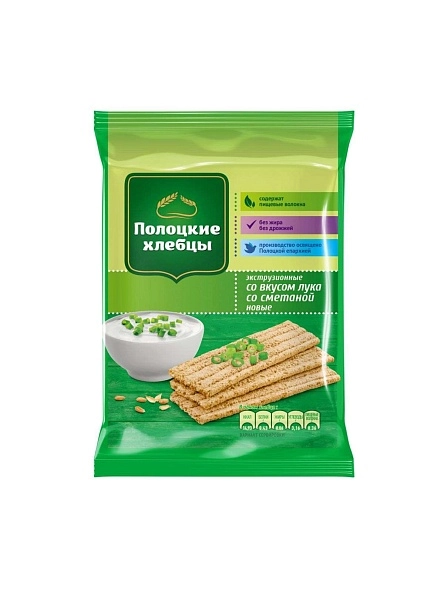 Хлебцы "Полоцкие" экструзионные со вк. лука со смет. 80г