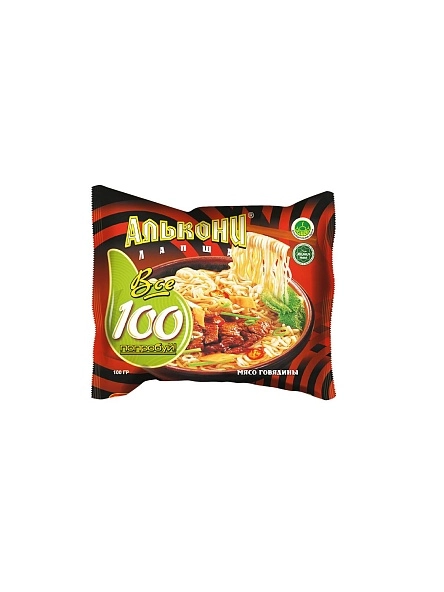 Лапша б/п "Алькони" со вкусом говядины 100г