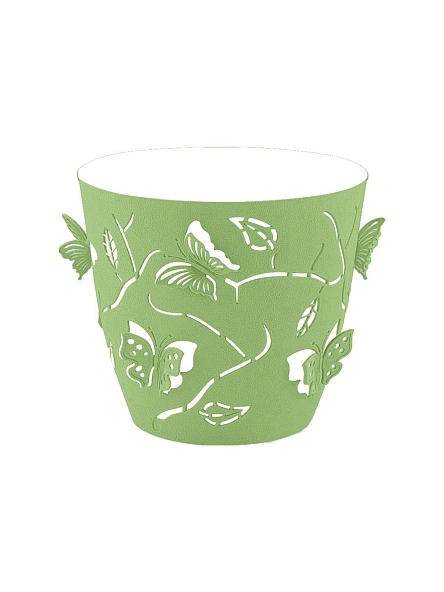 Горшок для цветов Plast Team Butterflies 0,7 л D115 мм круглый 115х115х105 мм