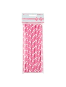 Набор трубочек бумажных "Candy pink", 25 шт  (PD1077)