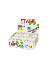 Ластик "STAFF" College, 35х35х10мм, треугольный, пласт.держатель