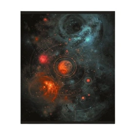 Тетрадь общая (скоба), ф.170х205мм, клетка, 48л., 4+0,  Глиттерный лак
 серия Stars,moon,sky