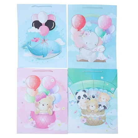 Пакет подарочный "Happy animals-1", Fun Party, 30*12*40 см (MO-593)