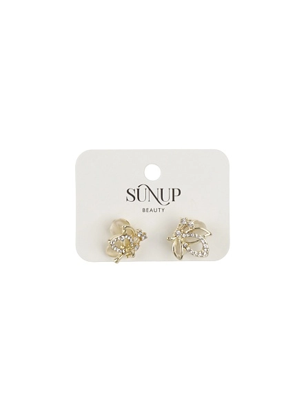 Серьги "Butterfly", 1,6*1,5 см