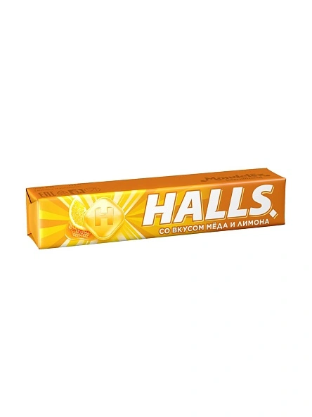 Карамель леденцовая HALLS с мёдом и вкусом лимона 25,2г
