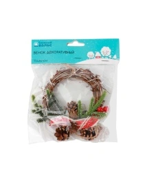 Венок декоративный "Wood", 11*20 см (PI0289)