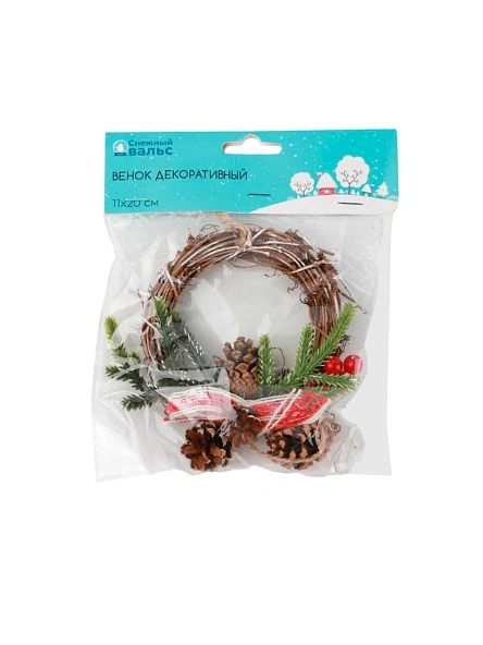 Венок декоративный "Wood", 11*20 см (PI0289)