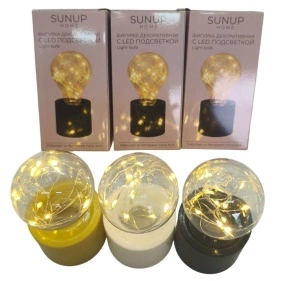 Фигурка декоративная Sunup с LED подсветкой "Light bulb", 6*12 см (ML-3511)