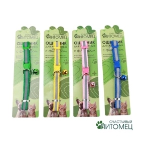 Ошейник для животных с фликером, 13*1 см, микс цвета