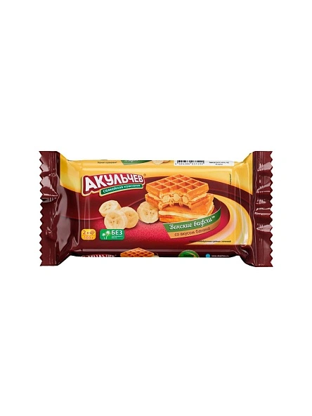Венские вафли со вкусом банана 100г