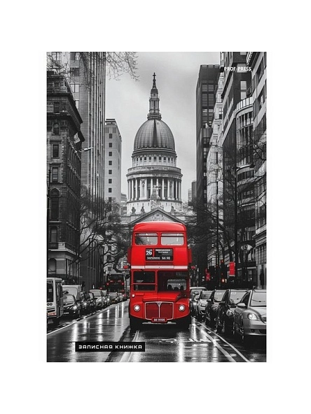 Записная книжка А5 80л 7БЦ, глянц. ламинац, лен в асс-те ПХ, ЗК80-7361