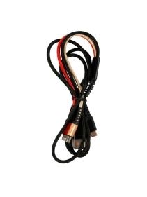 Кабель для зарядки в тканевой оплетке, 3-в-1, 3,5*(1100-1200) мм (D02E-black)