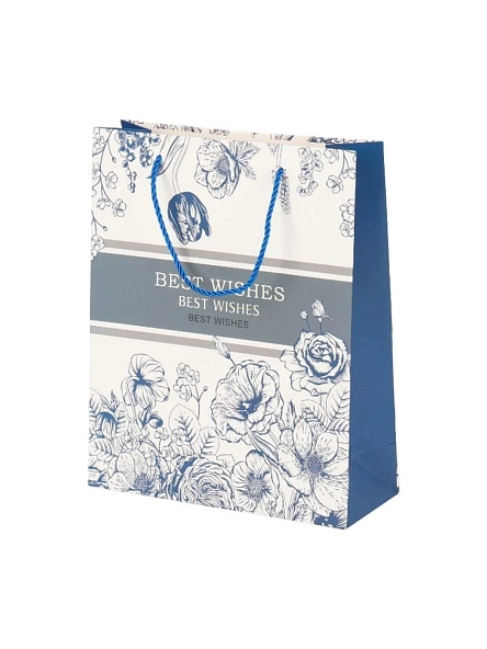 Пакет подарочный "Best wishes", 18*23*10 см (GB1120)