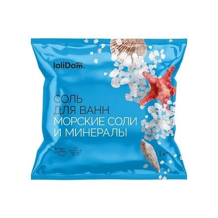 Соль для ванн "Морские соли и минералы", 1 кг
