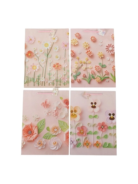 Пакет подарочный "Spring flowers", 30*41*11 см (VA-744)