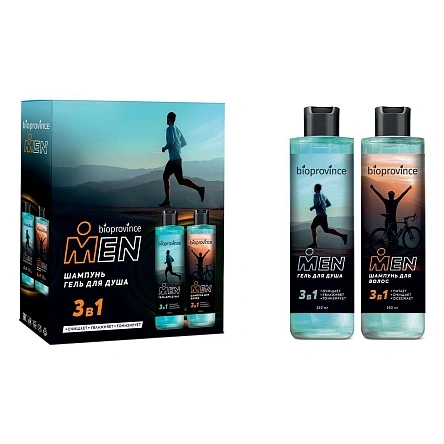 Подарочный набор BIOPROVINCE MEN: BIOPROVINCE® MEN Гель для душа BLUE, 250 мл + BIOPROVINCE® MEN Шам