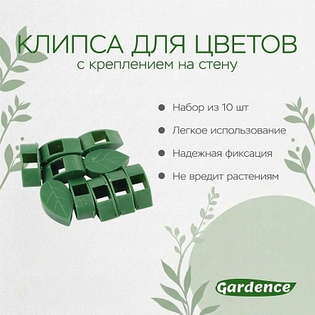 Клипса для цветов с креплением на стену, 10 шт (PD0756)
