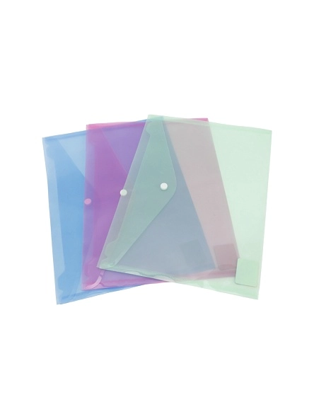 Папка-конверт на кнопке, А4, 150 мкрн