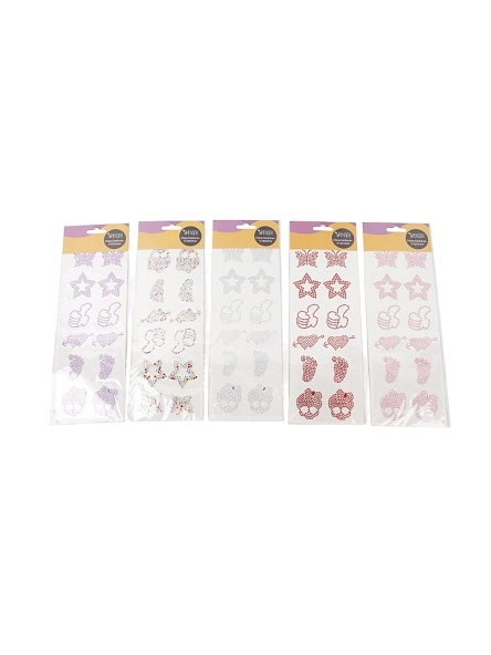 Наклейки-стразы декоративные, 27*10 cм (PK453)