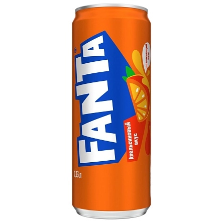 Напиток безалкогольный газированный обогащенный "Фанта" Апельсин"0,33л