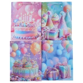 Пакет подарочный "Birthday", Fun Party, 18*23*10 см (MO-523)