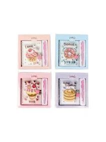Набор подарочный "Сладкий подарок" (ручка+блокнот для записей), микс дизайнов