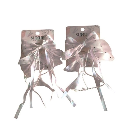 Бант для волос на резинке, 2 шт, 7*16 см (ML-1996)