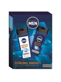 Косметический набор муж.  STRONG ENERGY (гель для душа 250 мл + шампунь 250 мл)