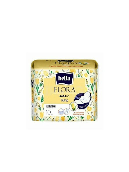 Прокладки жен. гигиенич. BELLA FLORA TULIP,впитывающие с ароматом тюльпана 10 шт.