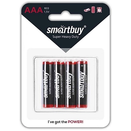 Батарейка солевая Smartbuy R03/4B (48/960) (SBBZ-3A04B)