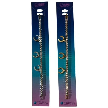 Браслет "Stars, moon, sky", ТМ Sunup beauty, 17,5 см, микс (ML-2988)
