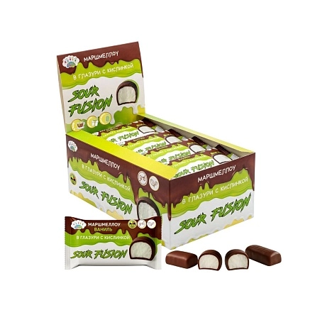 Маршмеллоу в глазури с ароматом ванили "Sour Fusion" 11г.