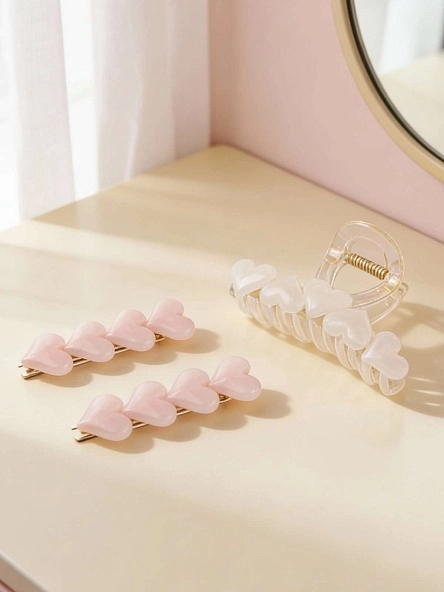 Набор для волос "Candy Pink", крабик + заколки (2 шт) (PK1359)