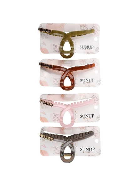 Заколка-краб для волос "Elegance 1", 13 см, микс цветов (KRE24102370)