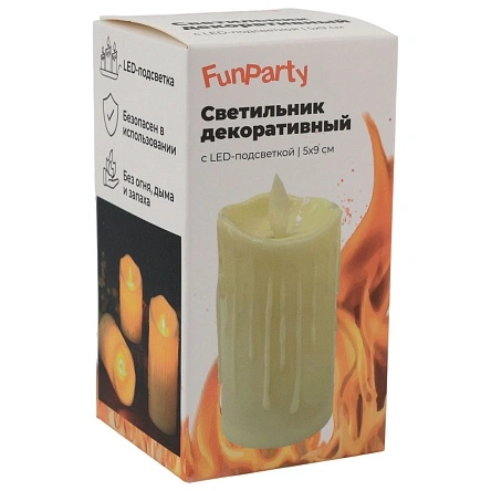 Светильник декоративный в виде свечи с LED-подсветкой, 5*9 см 