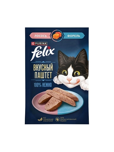 Феликс 75г паштет лосось и форель
