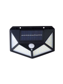 Настенный светильник 12Вт 100LED, на солнечных батареях, с датчиком движения, черный (SBF-33-MS)/100