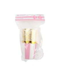 Набор стаканчиков бумажных "Candy pink", 10 шт, 9*7 см (250 мл)  (PD1075)