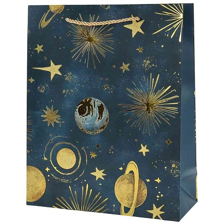 Пакет подарочный"Stars, Moon, Sky", ТМ Fun party, 30*41,5*12 см (XNYS-047)