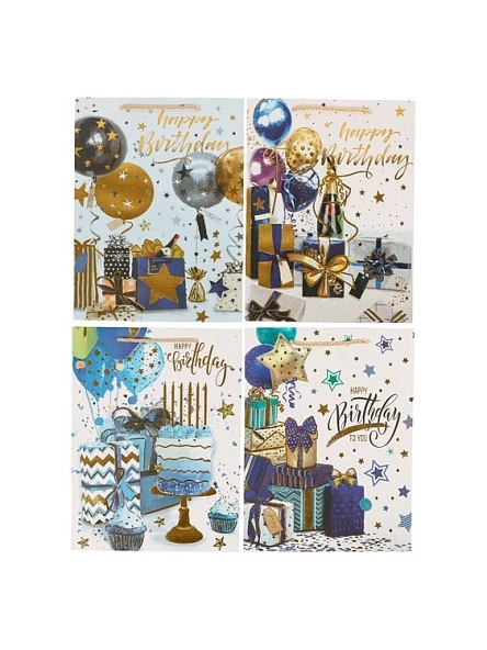 Пакет подарочный "Birthday party", 26*32*10 см (GB768)