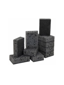 Губка д/посуды Perfera TOTAL black крупнопористая, 10шт ( 97х64х30 мм)