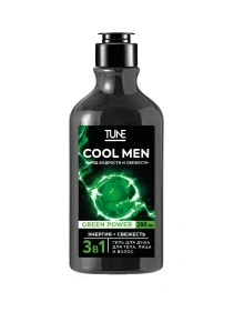Набор TUNE Cool Men: TUNE® MEN Гель для душа 3 в 1 для тела, лица и волос Питание и увлажнение, 290 мл + TUNE® MEN Шампунь для волос Питание и увлажне