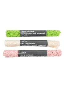 Мат в рулонах антискольз. ажурный, 30х60 см, в асс-те