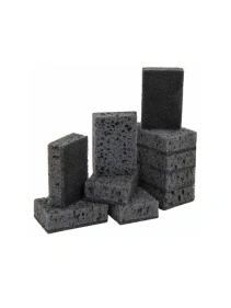 Губка д/посуды Perfera TOTAL black крупнопористая, 10шт ( 97х64х30 мм)