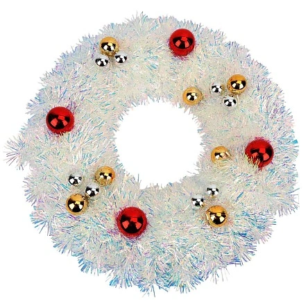 Венок новогодний Снежный вальс, 38 см (NYR2634766)