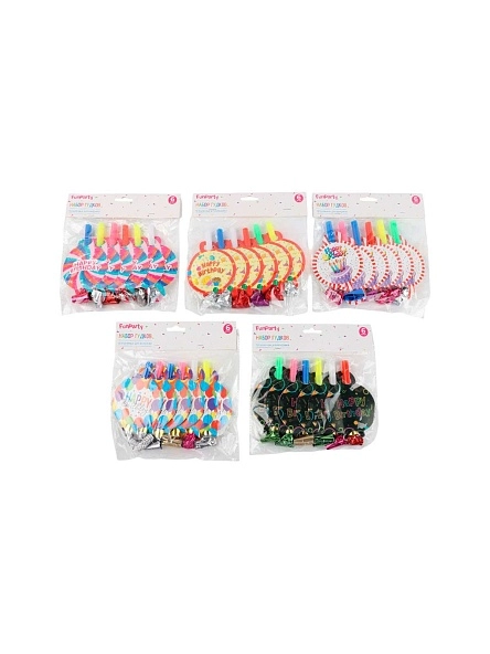 Набор гудков праздничных "Вечеринка", 6 шт (PX0126-1)