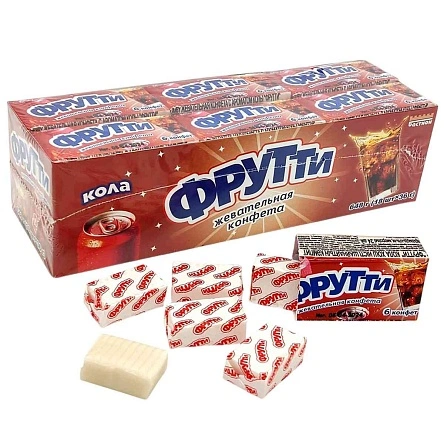 Жеват. конфета "Фрутти" с аром. колы,36г