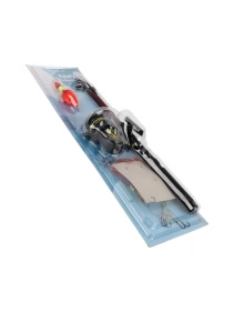 Рыболовный набор: карбоновая удочка - 1,8 м, катушка, леска, поплавок, крючки